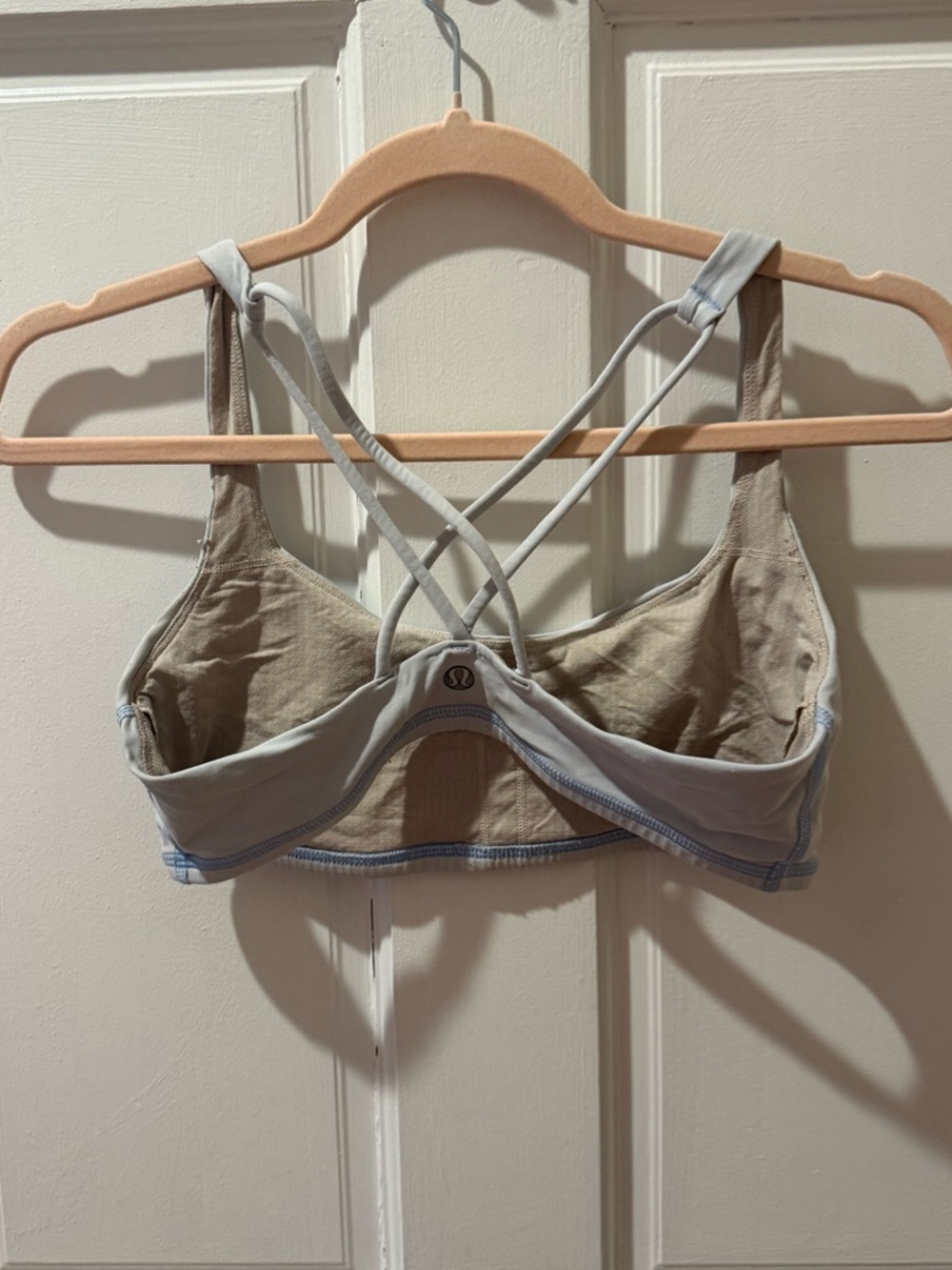 Pale Blue Free to Be Bra Lululemon
